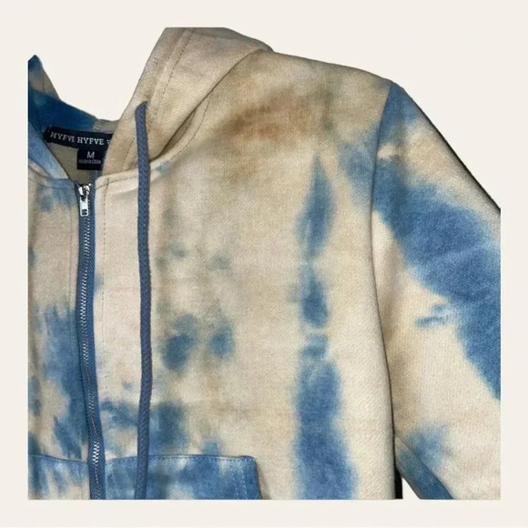 HYFVE TIE DYE FULL ZIP HOODIE WITH HOOD/DRAWSTRING SIZE MEDIUM - Picture 7 of 11